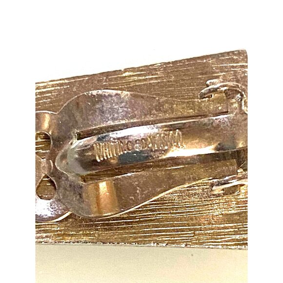 Whiting & Davis Faux Turquoise Egyptian Revival Earrings Southwestern - Picture 2 of 3